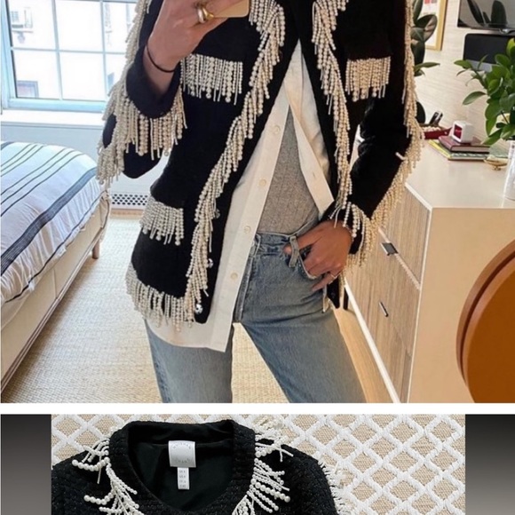 Faux pearl accented tweed jacket - Picture 5 of 5